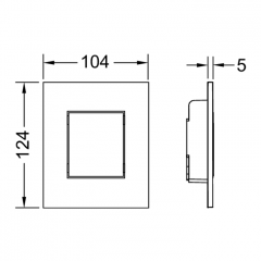 TECE TECEsolid Панель смыва для писсуара, в комплекте с картриджем, цвет белый глянцевый