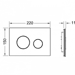 TECEloop стекло зеленое, клав. белые.