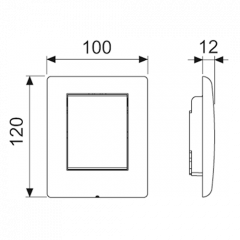 TECEplanus панель смыва для писсуара,Латунь.Хром глянцевый