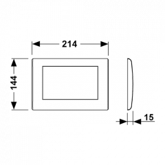 TECE planus Панель смыва с одной клавишей, хром глянцевый
