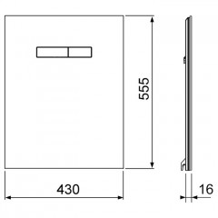 TECElux Нижняя панель для установки унитаза-биде