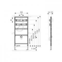 TECEbase модуль для установки писсуара без креплений (комплектовать только механическими панелями смыва!)