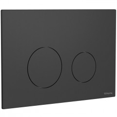 TECEspring Панель смыва плоская,из пластиковая,с круглыми кнопками, Черный матовый