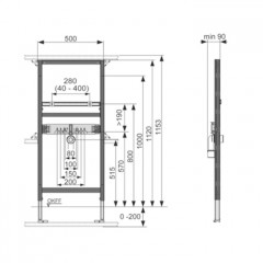TECEbase модуль для установки раковины