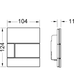 TECEsquare Urinal, зеленый, клавиша белая
