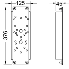 TECE Панель для монтажа ручек с застенным модулем арт. 9.300.009