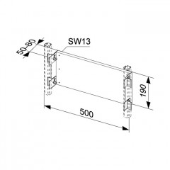 TECE PROFIL Монтажная пластина для монтажа скрытых и внешних фитингов