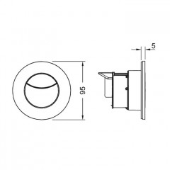 TECEflushpoint Панель смыва пневмо, 2 клавиши, круглая хром глянцевый