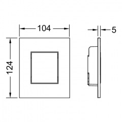 TECE TECEsolid Панель смыва для писсуара, в комплекте с картриджем, цвет хром глянцевый