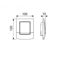 TECEambia Панель смыва для писсуара с картриджем 100х120х15 мм, пергамон