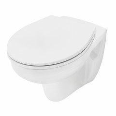 TECE Комплект TECEspring, панель смыва с прямоугольными кнопками, нерж.сталь, сатин + унитаз Basic + сиденье (С Нашего склада!)