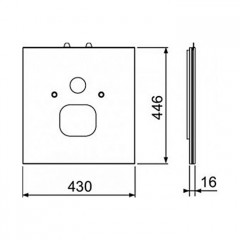 TECE TECElux Стеклянная панель для TECEone, стекло черное