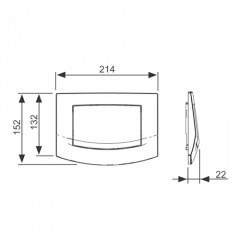 TECEambia, панель смыва с одной клавишей, цвет белый