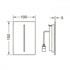 TECEfilo-Velvet Urinal Лицевая панель, каменно-серая (без картриджа 9242091/9242092)