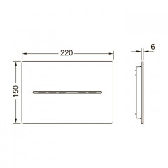 TECEsolid. Металическая панель смыва для унитаза TECEsolid с бесконтактной активацией, батарея 6 В, белый матовый