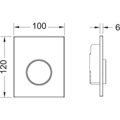 TECEloop Urinal, пластик, белый, кнопка хром глянцевый