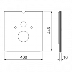 TECElux Нижняя панель для установки унитаза с крышкой - биде