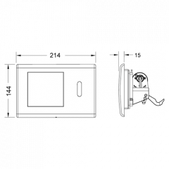 TECEplanus230/12В,панель смыва c инфрокрасным датчиком.Латунь.Хром глянцевый