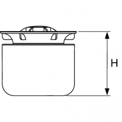 TECE Погружной стакан с мембраной для сифонов DN 100