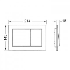 TECE Панель смыва для системы двойного смыва, черный матовый