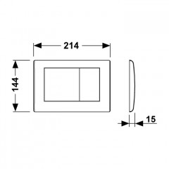 TECEplanus панель смыва, нержавеющая сталь