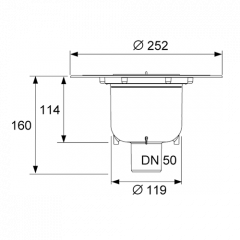 TECEСифон вертикальный DN 50