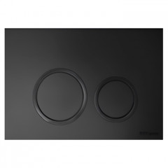 TECEspring комплект 4 в 1 Застенный модуль,панель смыва с круглыми кнопками, черный матовый/ободок черный мат (аналог арт S401104/S955102)