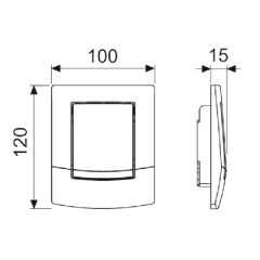TECEambia Urinal, клавиша,белая