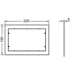 TECEnow. Дистанционная рамка, хром глянцевый