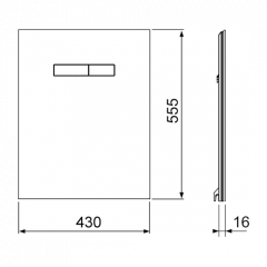 TECElux Верхняя панель с механическим блоком управления