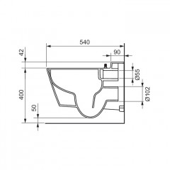 TECEone Унитаз подвесной 540х358х350 мм, комплект крепежей , цвет белый (НЕ производится с марта 2025г!!!)