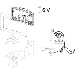 TECEplanus, механизм дистанционного смыва, радио, 6 В
