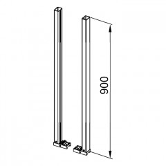 TECE Удлиненные опоры для модулей TECEprofil, регулировка высоты 200 - 500 мм, комплект 2 шт