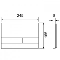 TECEspring Панель смыва плоская,из акрила,, цвет белый