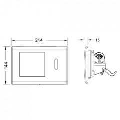 TECE planus Панель смыва с инфракрасным датчиком (работа от батареи 6 вольт идет в комплекте), цвет нержавеющая часть