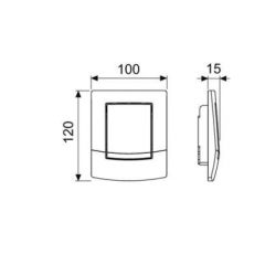 TECEambia Панель смыва для писсуара с картриджем, 100х120х15 мм, белая с антибактрериальным покрытием