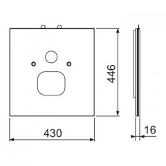 TECE TECElux Стеклянная панель для TECEone, стекло белое