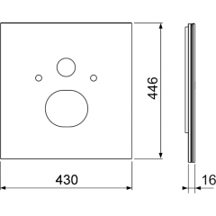 TECElux Нижняя панель для установки унитазов Duravit SensoWash C