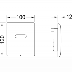 TECEplanus Urinal, 230/12 V, нерж. ст. - сатин.