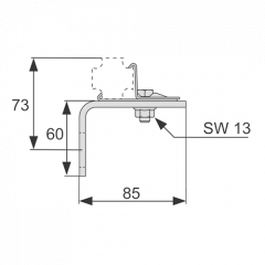 TECEprofil Крепление одинарное