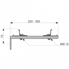 TECE Крепление двойное, удлиненное