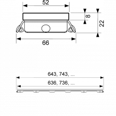 TECE Стеклянная панель TECEdrainline, 800 мм, зеленая
