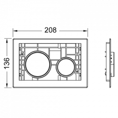 TECEloop modular Клавиши смывные ,хром матовый