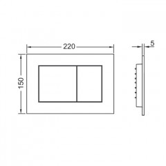 TECEnow Панель смыва унитаза для системы двойного смыва, цвет Красная бронза металлик