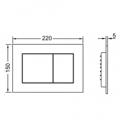 TECEnow Панель смыва, белая глянцевая (продаем без ограничений!)