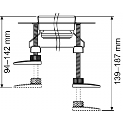 TECE Комплект опор, 4 шт. 137-184 мм