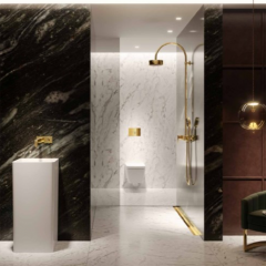 TECEdrainprofile Сифон низкий DN40 боковой слив, для душа для устанрвки в бетонной стяжке 458 мм, высота 65 мм.