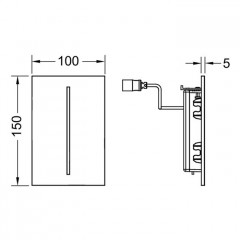 TECEfilo-Velvet Urinal, 7,2 В, Grigio Londra / Антрацит (НЕ производится!)