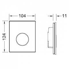 TECE Loop Панель смыва для писсуара из черного стекла, цвет черный