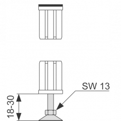 TECE Ножка с торцевым элементом